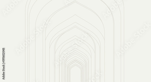 Abstract Architectural Archway Corridor Perspective Background