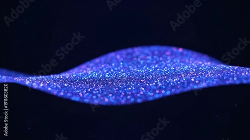 Wallpaper Mural A dark, flowing wave of shimmering blue and purple glitter Torontodigital.ca