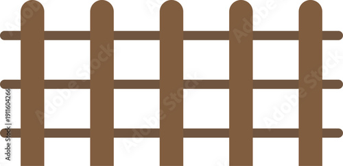 Fence icons set. Simple Wooden village metal Fence, Picket Fence Vector Illustration Isolated on transparent background