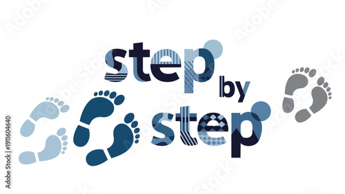 Illustrative representation of gradual advancement and progressive learning through a series of sequential actions for personal development journey