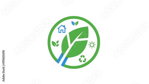 Green Leaf Eco Friendly Logo Design.