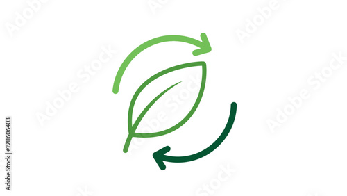Green leaf eco friendly symbol icon.