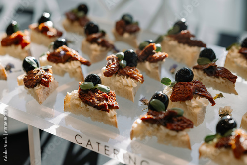 Gourmet Canapés with Sun-Dried Tomatoes and Olives