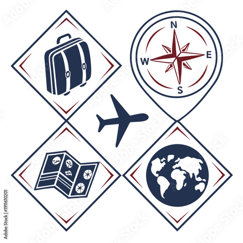 Collection of various symbols and icons representing different activities and concepts Vector