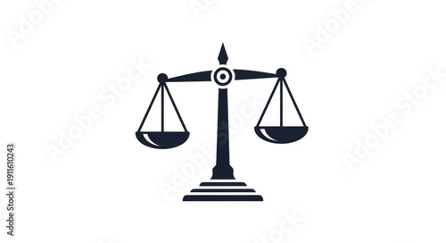 Justice scales symbol of law and balance.
