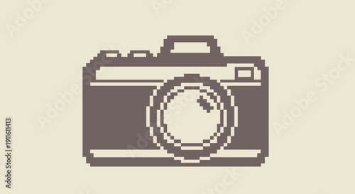 Digital Camera Illustration with Lens and Viewfinder.
