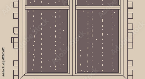 Double Hung Window with Decorative Glass.