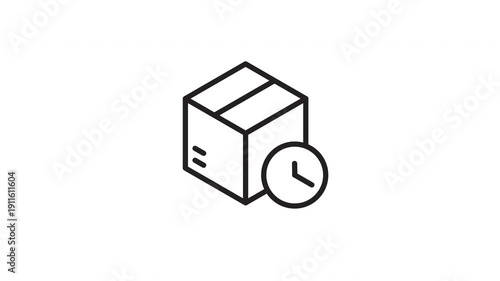 Animated Delivery Time Tracking Icon