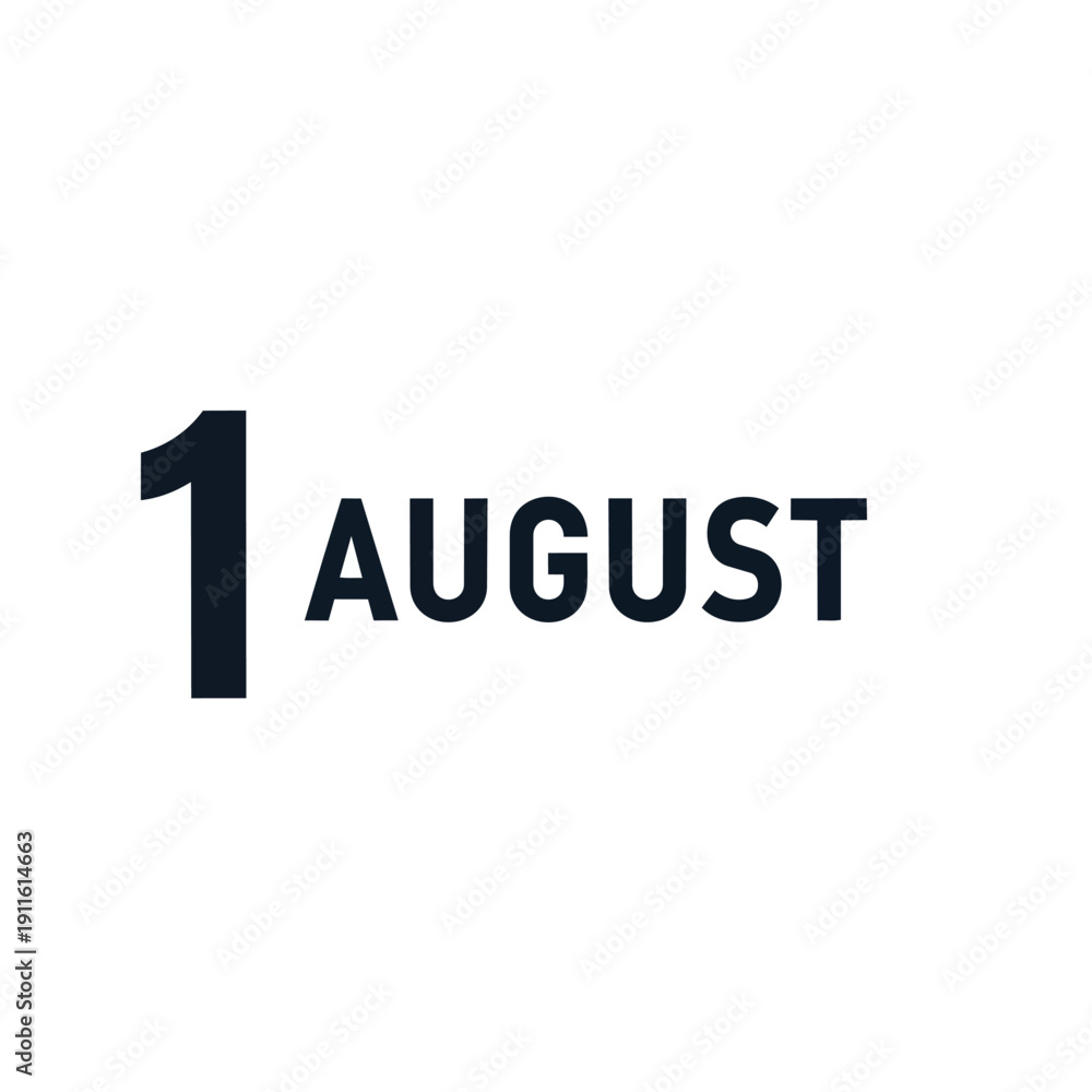 Fototapeta premium Prominent digital display indicating the first day of August a clear and precise calendar marker for important dates events and seasonal planning