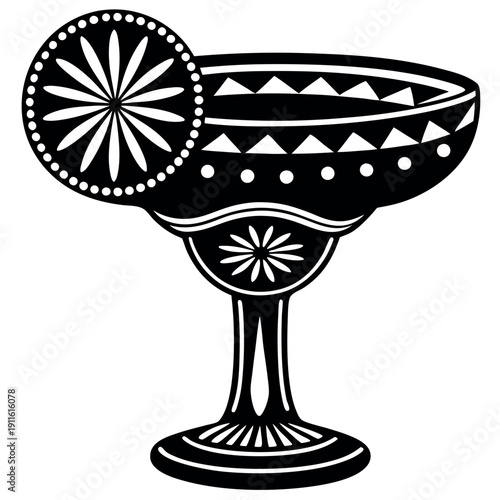 A margarita glasses silhouette cinco de mayo day 