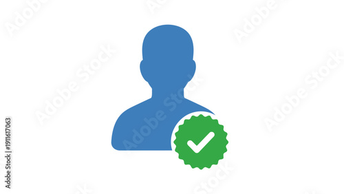 Blue silhouette of a verified person.