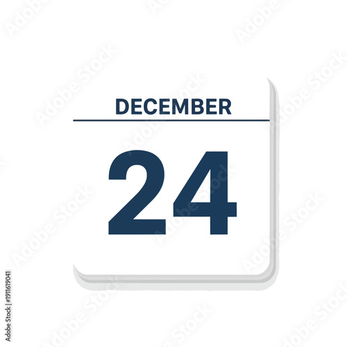 Digital calendar page displaying December 24th, an essential date for holiday festivities and event scheduling.