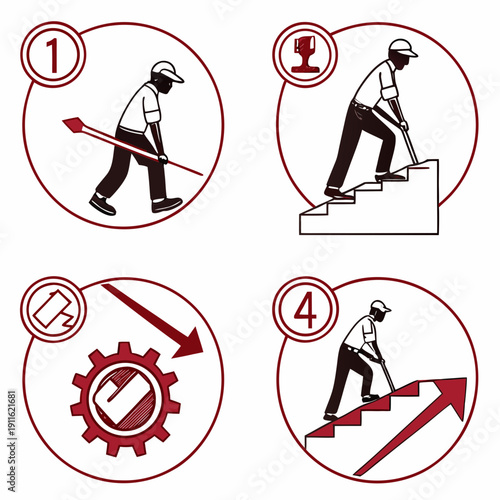 Four steps to prevent the spread of germs and viruses during the coronavirus pandemic Vector