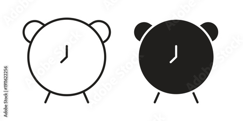 Alarm clock icon. linear style sign for mobile concept and website ui design
