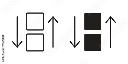 Apps sort icon. linear style sign for mobile concept and website ui design
