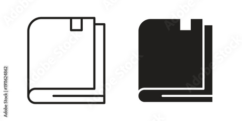 Book bookmark icon. linear style sign for mobile concept and website ui design