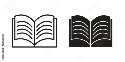 Book icon. linear style sign for mobile concept and website ui design