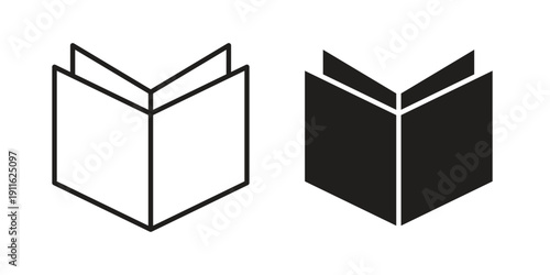 Book open icon. linear style sign for mobile concept and website ui design