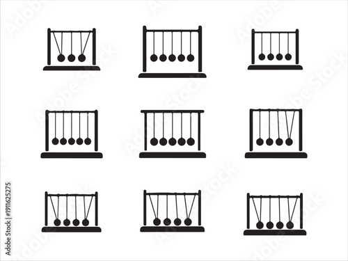 Nine Different Abacus Counters Arranged In Grid Pattern Showing Various Counts