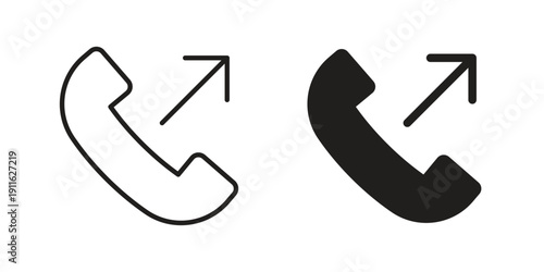 Call outgoing icon. linear style sign for mobile concept and website ui design