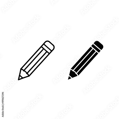 Two pencils with different shades of black Vector