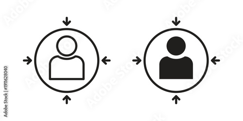 Centric consumer icon. linear style sign for mobile concept and website ui design