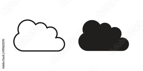 Cloud icon. linear style sign for mobile concept and website ui design