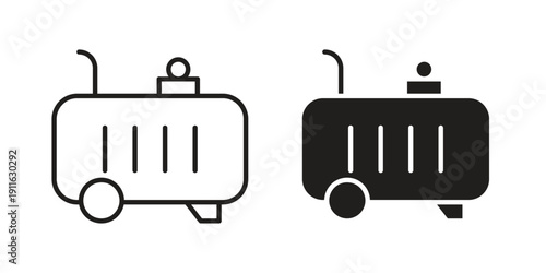 Compressor icon. linear style sign for mobile concept and website ui design