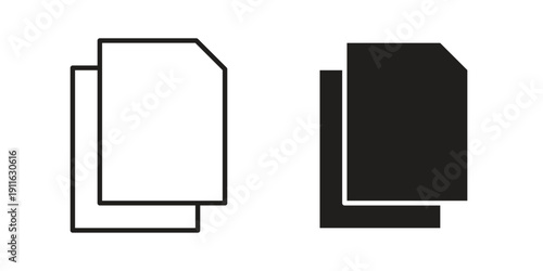 Copy icon. linear style sign for mobile concept and website ui design