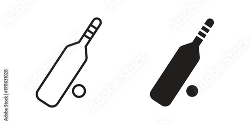 Cricket icon. linear style sign for mobile concept and website ui design