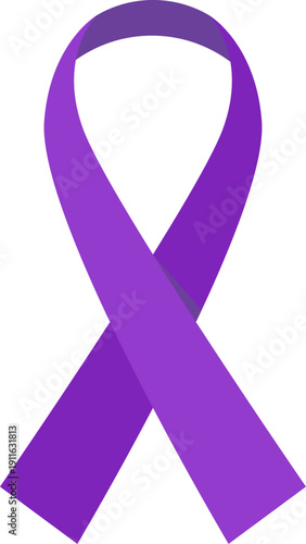 Purple Awareness Ribbon Symbol for Domestic Violence and Alzheimer's Support