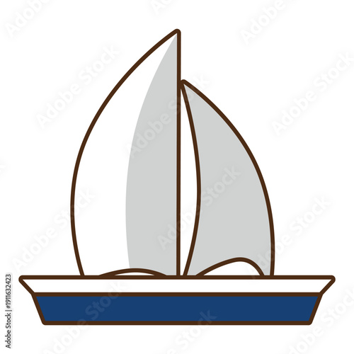 Sailing boat vector pattern