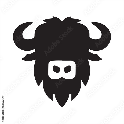Bison vector illustration silhouette