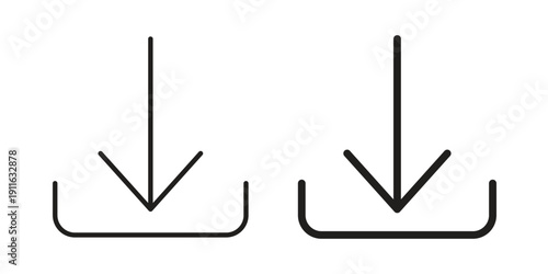 Download icon. linear style sign for mobile concept and website ui design
