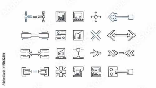 Collection of various computer icons.