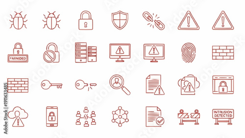 Security icons for digital protection.