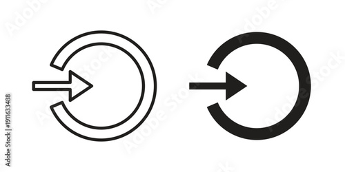 Enter icon. linear style sign for mobile concept and website ui design