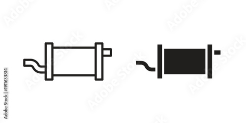 Exhaust pipe icon. linear style sign for mobile concept and website ui design