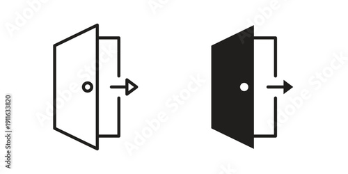 Exit icon. linear style sign for mobile concept and website ui design