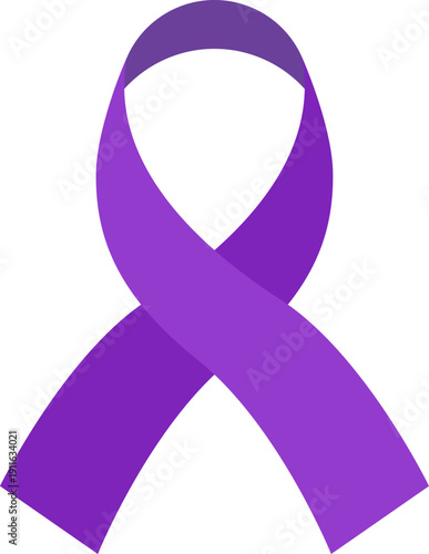 Vibrant Purple Awareness Ribbon for Domestic Violence and Alzheimer's Support