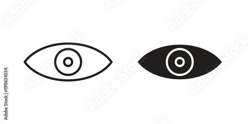 Eye icon. linear style sign for mobile concept and website ui design