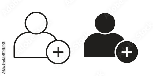 Following icon. linear style sign for mobile concept and website ui design