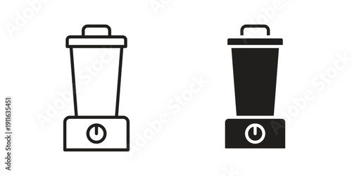 Food processor icon. linear style sign for mobile concept and website ui design