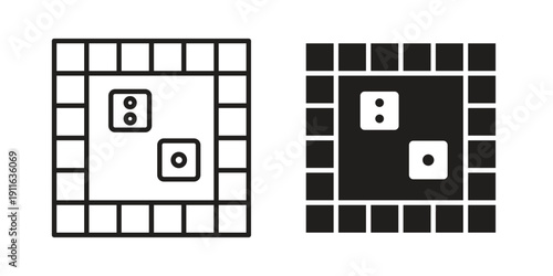 Game board icon. linear style sign for mobile concept and website ui design