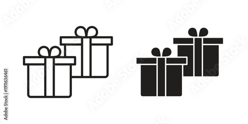 Gifts icon. linear style sign for mobile concept and website ui design