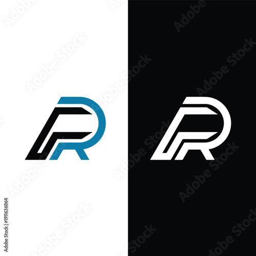  Letter F R logo design 