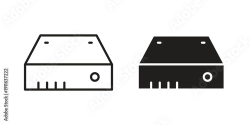 Hard Disk icon. linear style sign for mobile concept and website ui design