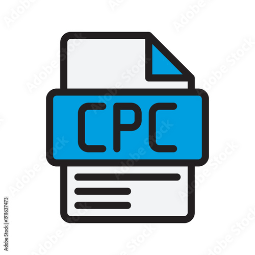 CPC Color Icon Cost Per Click icon for advertising budget analysis and campaign cost tracking.
