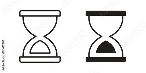 Hourglass icon. linear style sign for mobile concept and website ui design