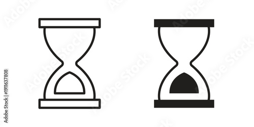 Hourglass end icon. linear style sign for mobile concept and website ui design